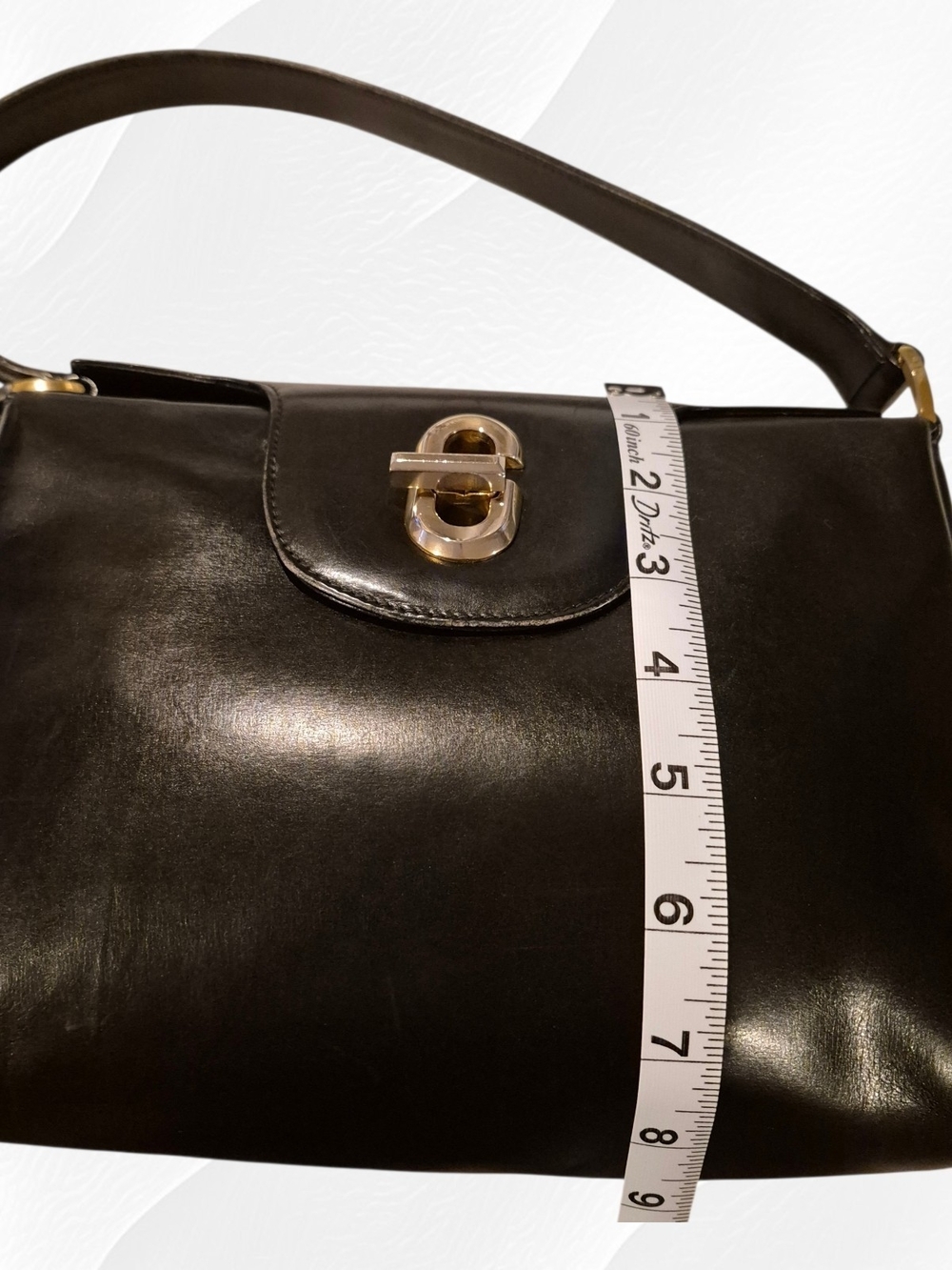 Vintage Gucci G Turn-Lock Black Shoulder Bag - Picture 9 of 12